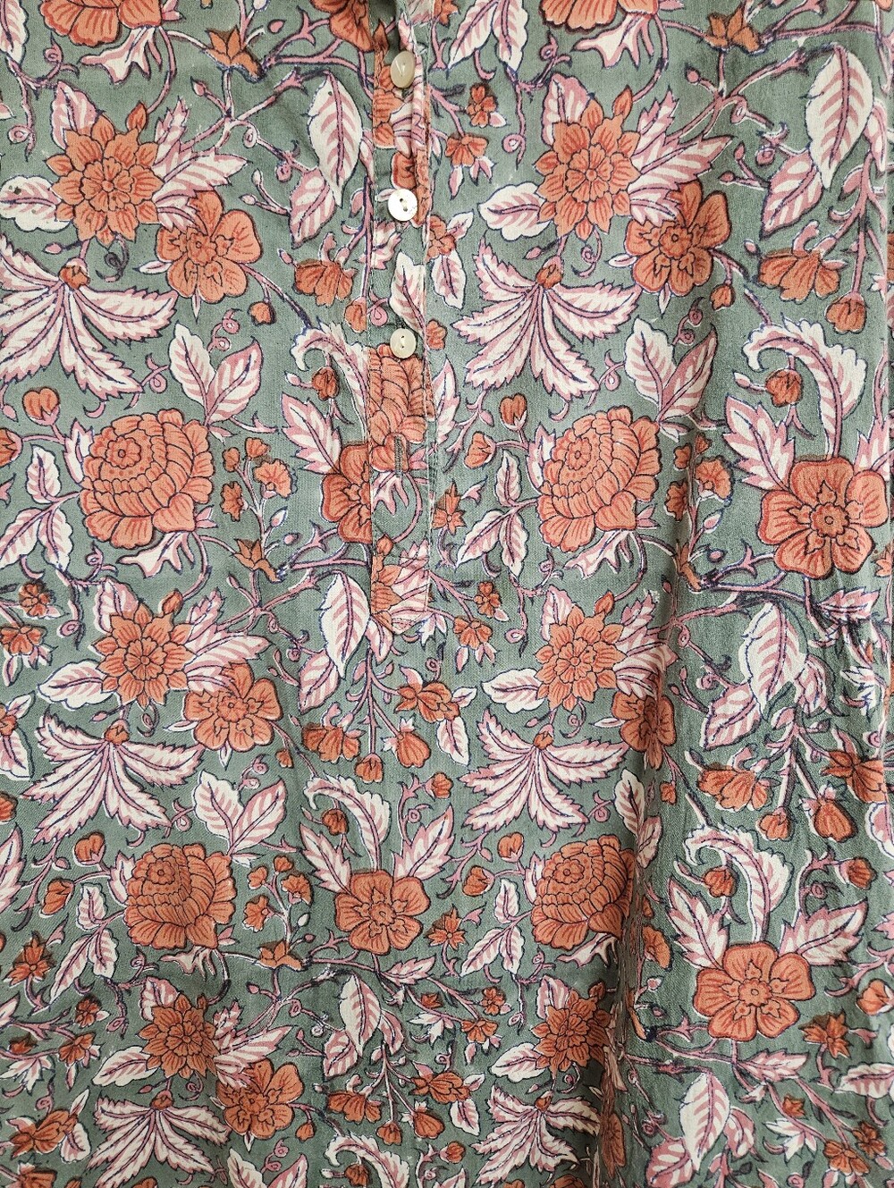 MILLE Floral Printed Cotton Midi Slit Dress Size S - Picture 8 of 9